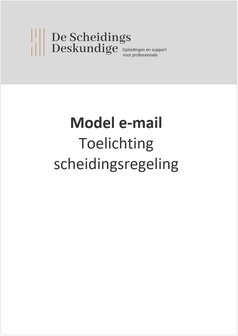 Model e-mail toelichting scheidingsregeling